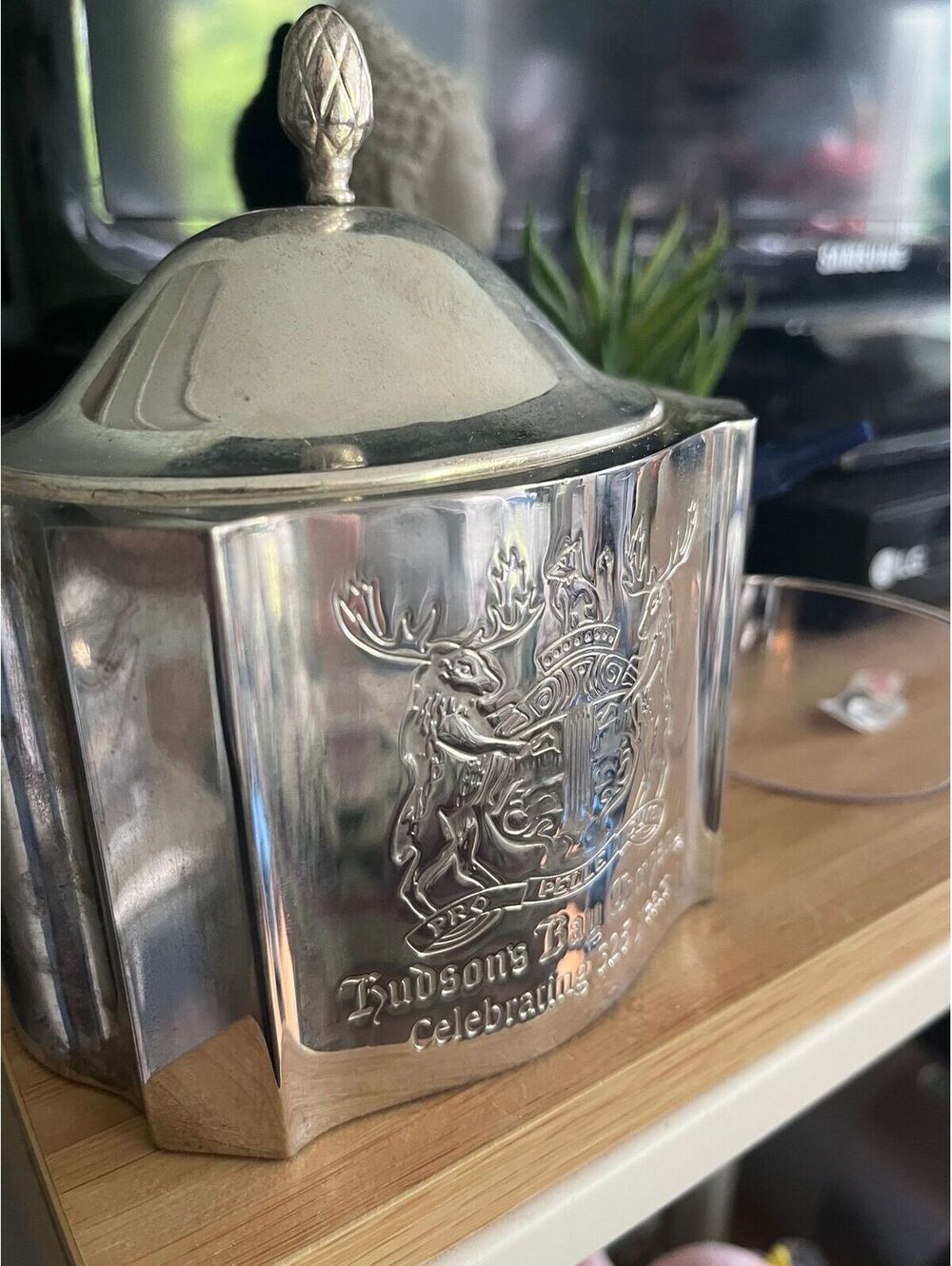Silver plated Hudson Bay 325th anniversary trinket box